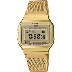 CASIO VINTAGE Mod. ICONIC SLIM DESIGN - GOLD MESH A700WEMG-9AEF